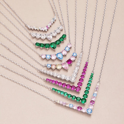 [Amore Jewelry]Dazzling Rainbow Necklace
