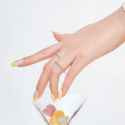 [Amore Jewelry]Charming Colorful Round Cut Daily Ring