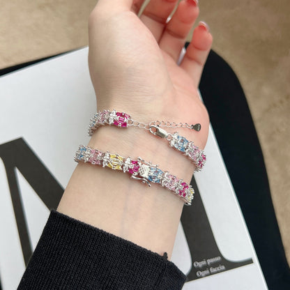 [Amore Jewelry]Delicate Colorful Multi Cut Party Bracelet