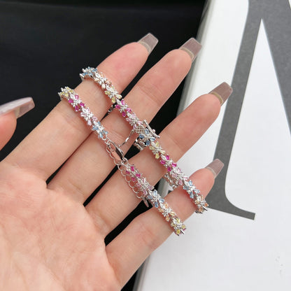 [Amore Jewelry]Radiant Colorful Emerald Cut Party Bracelet