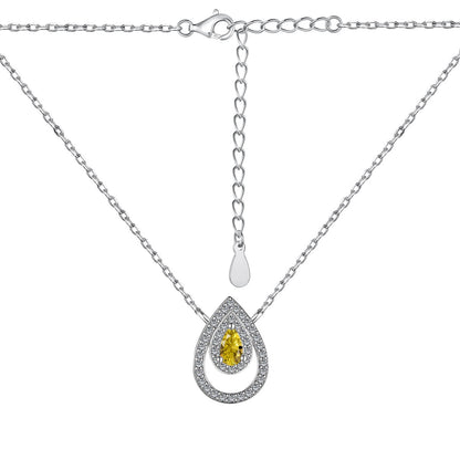 [Amore Jewelry]Sparkling Pear Cut Necklace