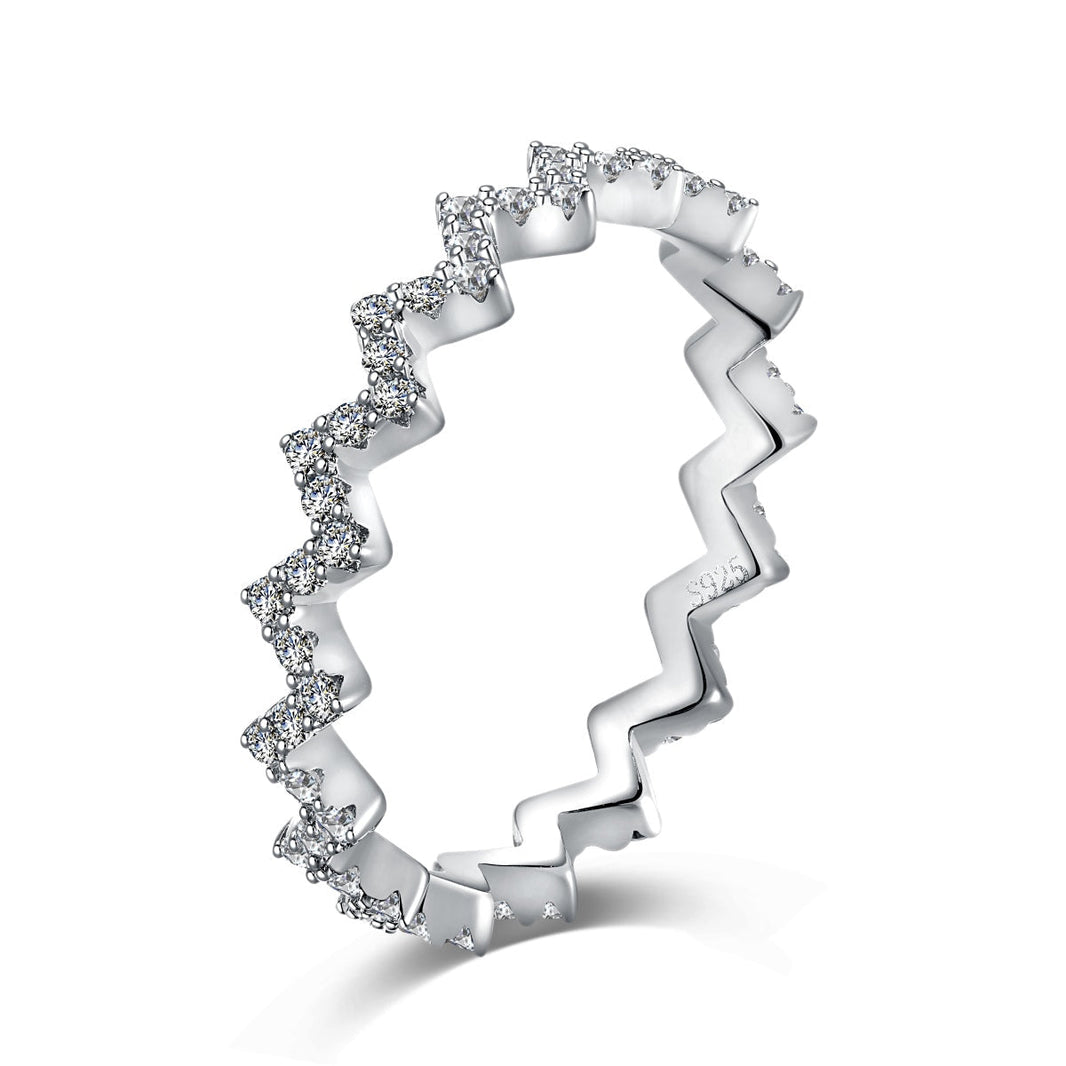 [Amore Jewelry]Delicate Enchanting Wave Shape Daily Ring