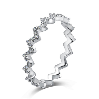 [Amore Jewelry]Delicate Enchanting Wave Shape Daily Ring