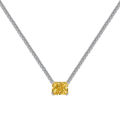[Amore Jewelry]4.0 Carat Elegant Radiant Cut Necklace