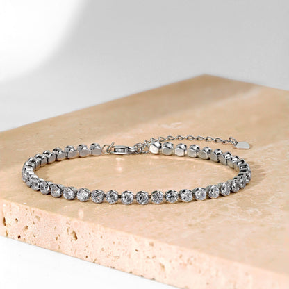 [Amore Jewelry]Dazzling Sparkling Round Cut Daily Bracelet