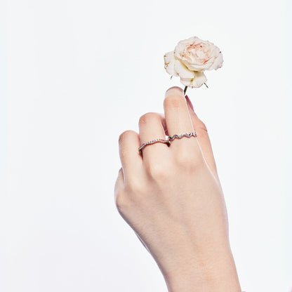 [Amore Jewelry]Dainty Colorful Round Cut Party Ring