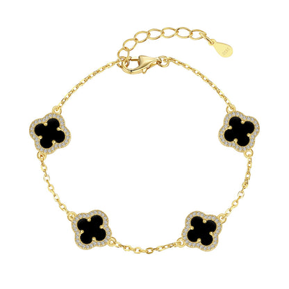 [Amore Jewelry]Four-Leaf Clover Exquisite Bracelet