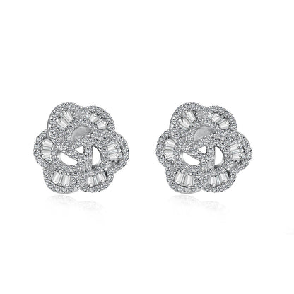 [Amore Jewelry]Exquisite Flower Shape Daily Earrings