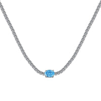 [Amore Jewelry]1.0 Carat Shining Oval Cut Necklace