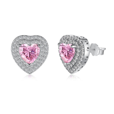 [Amore Jewelry]Dazzling Heart Shape Lover Earrings