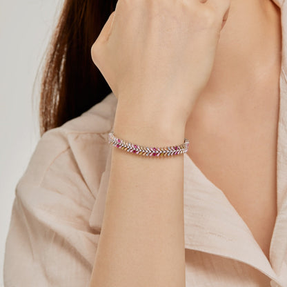 [Amore Jewelry]Dainty Radiant Emerald Cut Daily Bracelet