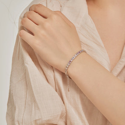 [Amore Jewelry]Delicate Colorful Multi Cut Daily Bracelet