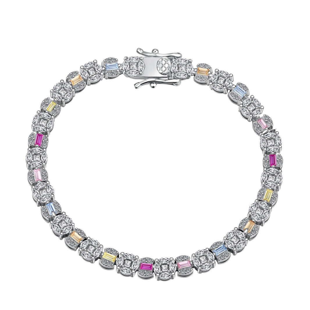 [Amore Jewelry]Dazzling Radiant Multi Cut Daily Bracelet