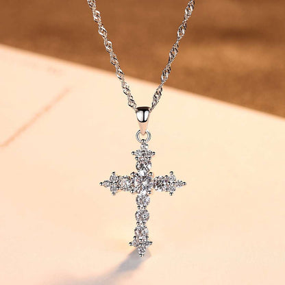 [Amore Jewelry]Delicate Cross Shape Necklace