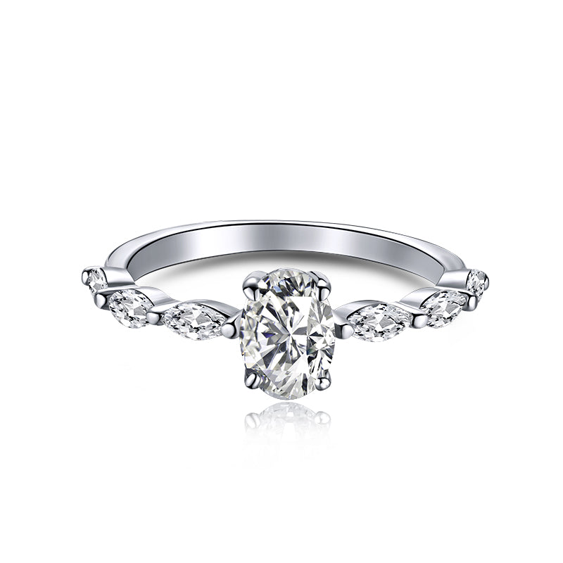 [Amore Jewelry]0.75 Carat Luxurious Vibrant Elongated Cushion Cut Daily Ring