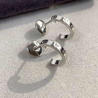 [Amore Jewelry]LOVE EARRINGS 2.65MM SILVER