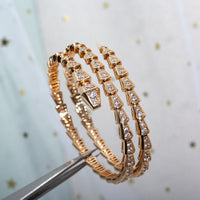 [Amore Jewelry]SERPENTI BRACELET PINK GOLD DIAMOND DOUBLE ROW