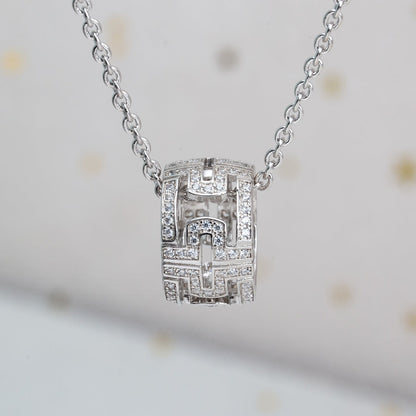 [Opulent Aurora]PARENTESI NECKLACE SILVER DIAMOND