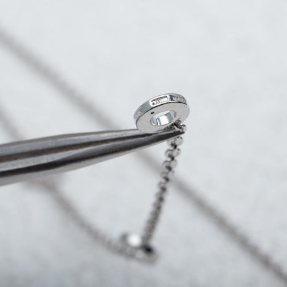 [Opulent Aurora]PARENTESI NECKLACE SILVER DIAMOND