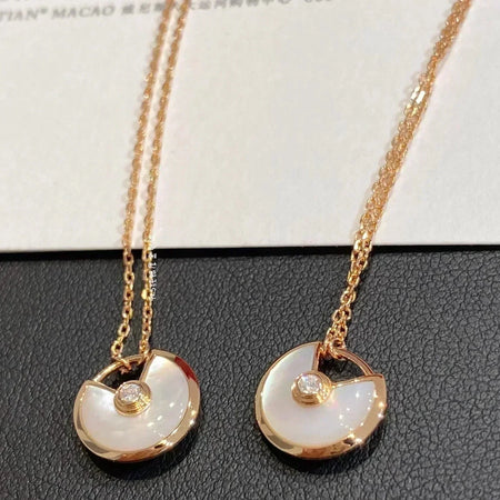 [Amore Jewelry]AMULETTE ROSE GOLD MOP NECKLACE