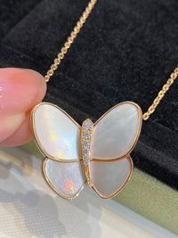 [Amore Jewelry]BUTTERFLY GOLD MOP DIAMOND NECKLACE