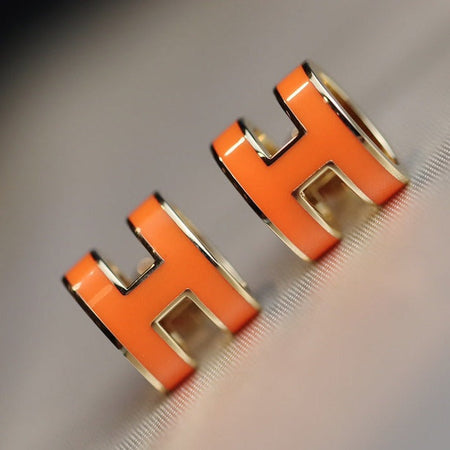 [Amore Jewelry]MINI POP H EARRINGS ORANGE