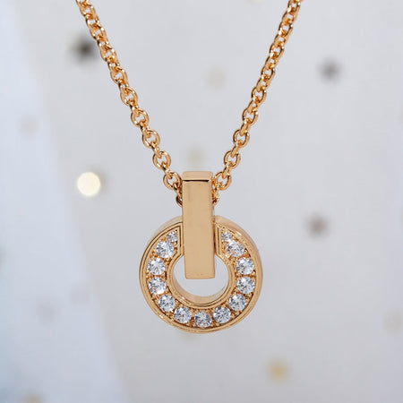 [Amore Jewelry]GARI NECKLACE PINK GOLD DIAMOND