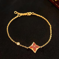 [Amore Jewelry]COLOR STAR CARNELIAN PINK GOLD DIAMOND BRACELET