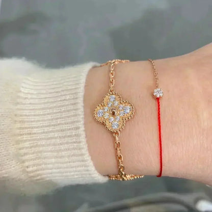 [Amore Jewelry] CLOVER 5 MOTIF FULL DIAMOND BRACELET COLLECTION
