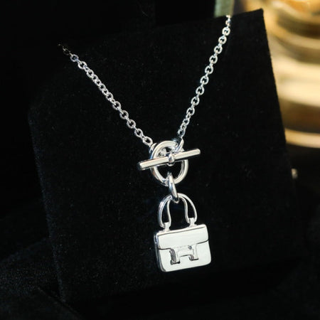 [Amore Jewelry]POP H PEDANT SILVER NECKLACE
