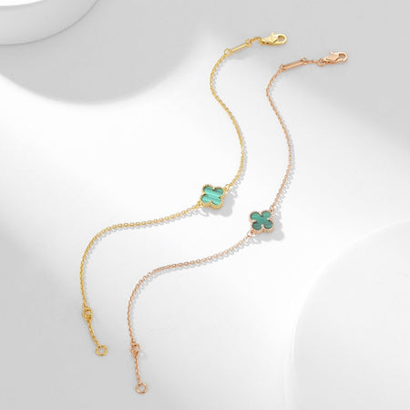 [Amore Jewelry]CLOVER BRACELET MALACHITE 1 MOTIF