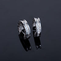 [Amore Jewelry]ZERO 1 MINI SILVER DIAMOND EARRINGS