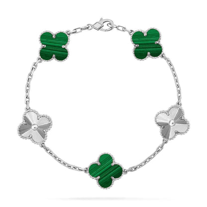 [Amore Jewelry] CLOVER 5 MOTIF MALACHITE BRACELET COLLECTION