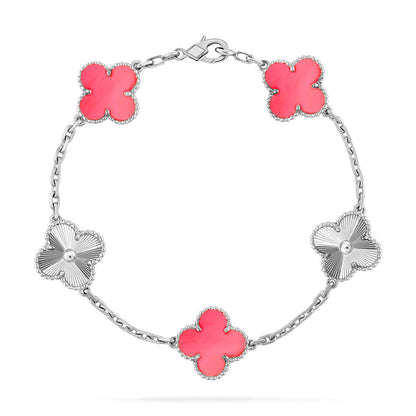 [Amore Jewelry] CLOVER 5 MOTIFS  PINK MOP BRACELET COLLECTION