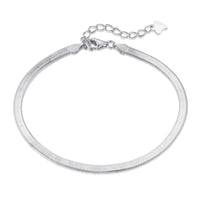 [Amore Jewelry]Flat Snake Bone Chain Blade Necklace