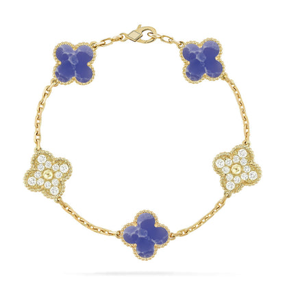 [Amore Jewelry]CLOVER 5 MOTIF BLUE VEINS BRACELET COLLECTION