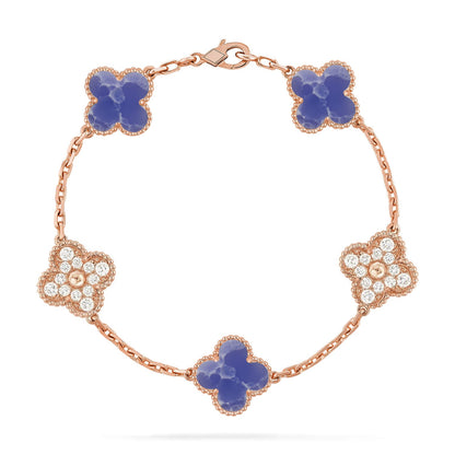 [Amore Jewelry]CLOVER 5 MOTIF BLUE VEINS BRACELET COLLECTION