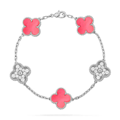 [Amore Jewelry] CLOVER 5 MOTIFS  PINK MOP BRACELET COLLECTION