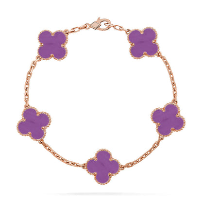 [Amore Jewelry] CLOVER 5 MOTIF VIOLET BRACELET COLLECTION