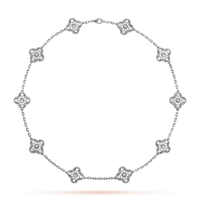 [Amore Jewelry]CLOVER 10 MOTIFS DIAMOND NECKLACE