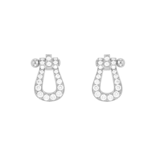 [Opulent Aurora]FORCE 10 FULL DIAMOND STUD EARRINGS MINI MODEL