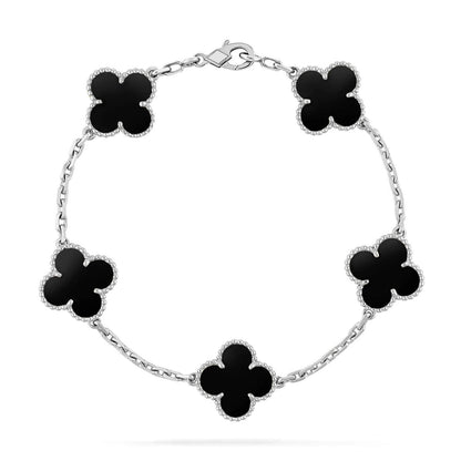 [Amore Jewelry] CLOVER 5 MOTIF ONYXS BRACELET COLLECTION