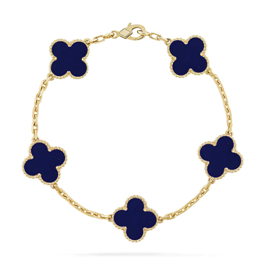 [Amore Jewelry]CLOVER 5 MOTIF LAPIS LAZULI BRACELET COLLECTION