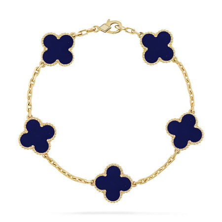 [Amore Jewelry]CLOVER 5 MOTIF LAPIS LAZULI BRACELET COLLECTION