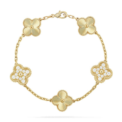 [Amore Jewelry] CLOVER 5 MOTIF LASER BRACELET COLLECTION