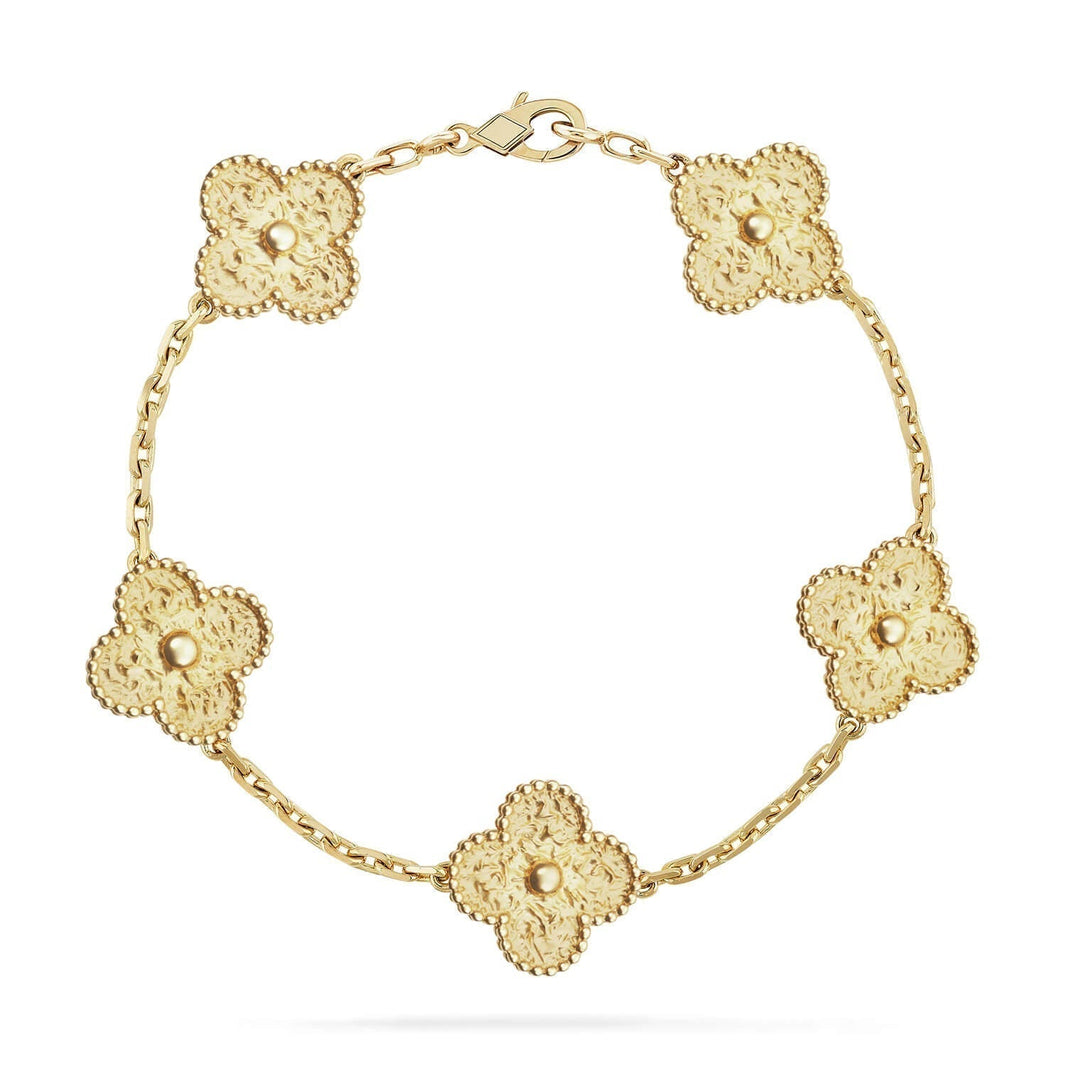 [Amore Jewelry]CLOVER 5 MOTIFS BRONZING BRACELET
