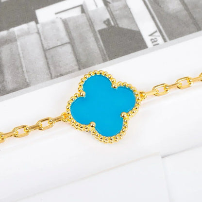 [Amore Jewelry] CLOVER 5 MOTIF TURQUOISE BRACELET COLLECTION