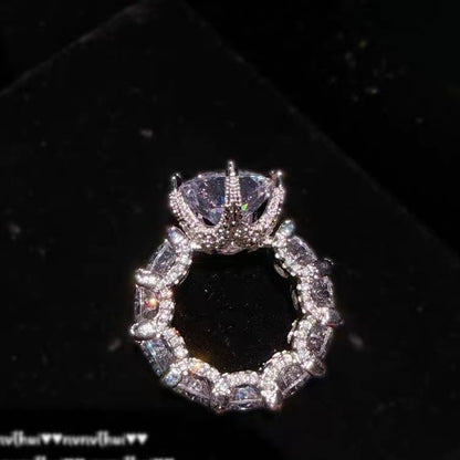 [Amore Jewelry]Exquisite Multicolored Radiant Zircon Everyday Ring