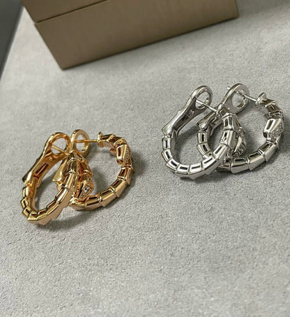 [Amore Jewelry]SERPENTI EARRINGS HALF DIAMOND