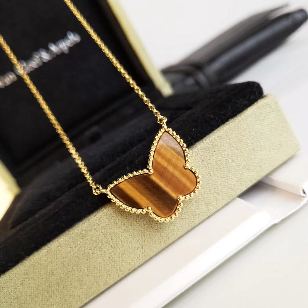 [Amore Jewelry] TIGER__ EYE BUTTERFLY NECKLACE